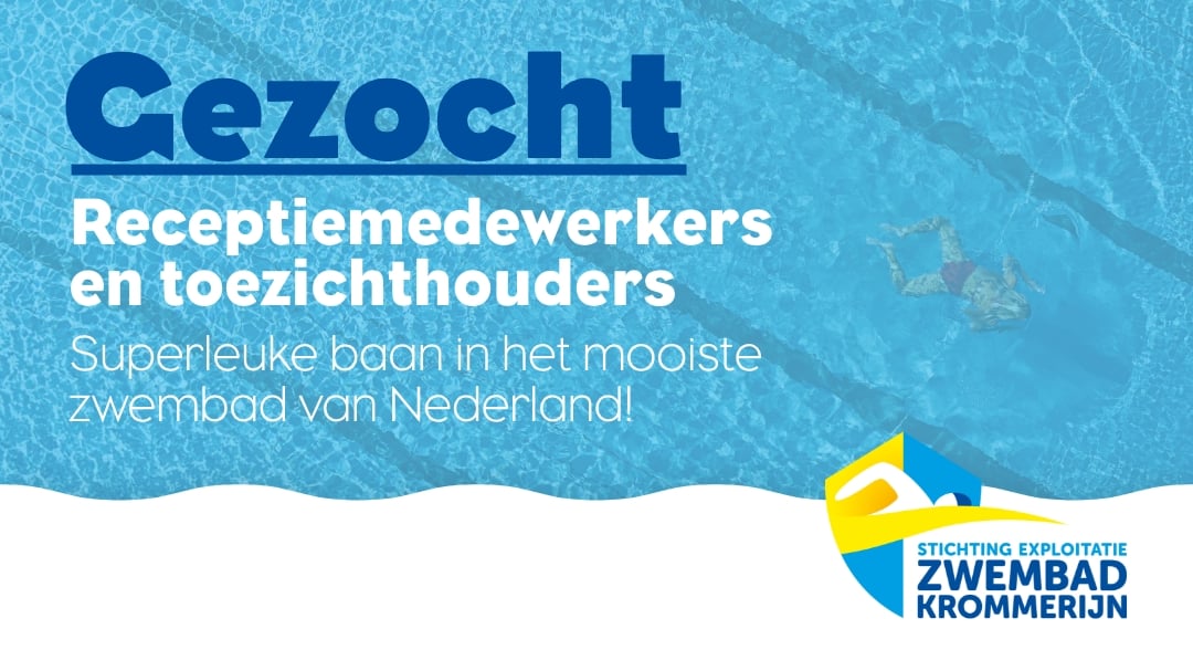Vacatures bij zwembad Krommerijn